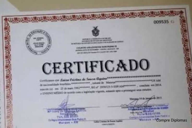 Comprar Certificado De Conclusão Do Ensino Médio